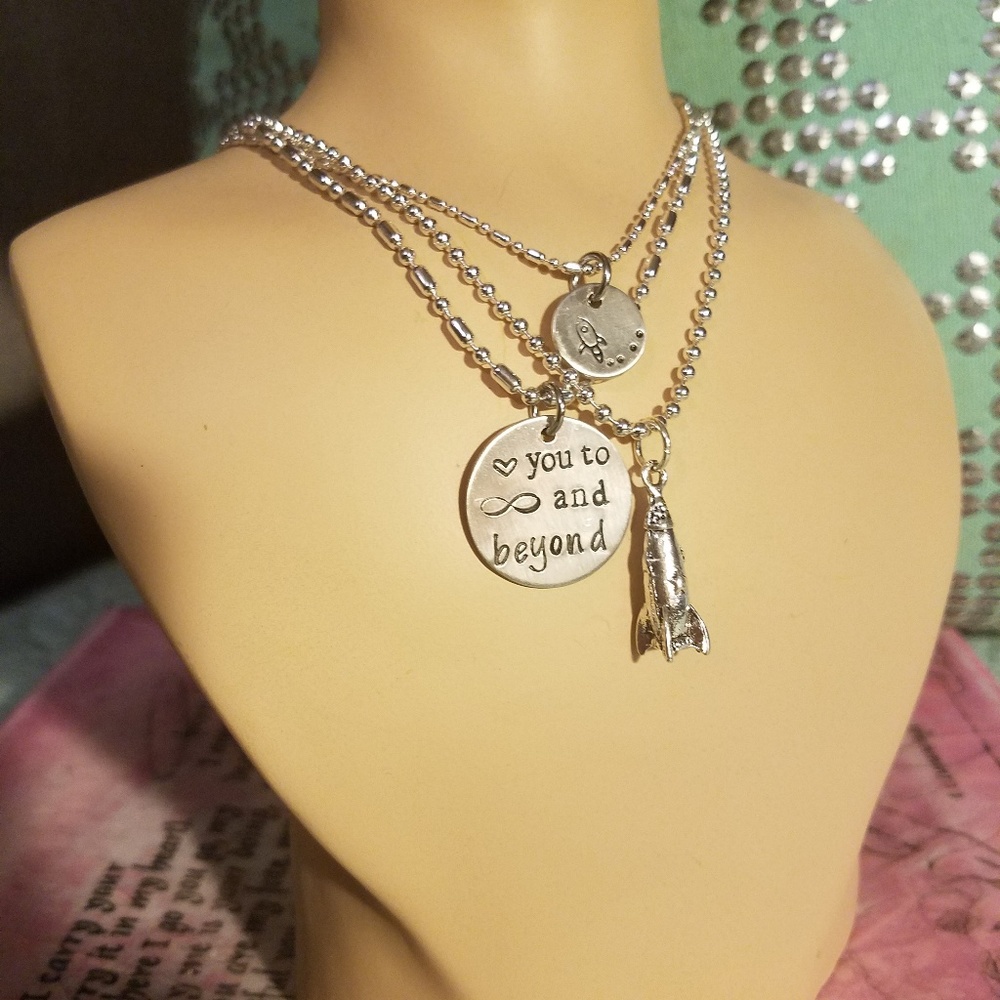 Silvertone Necklace "To Infinity and Beyond"
